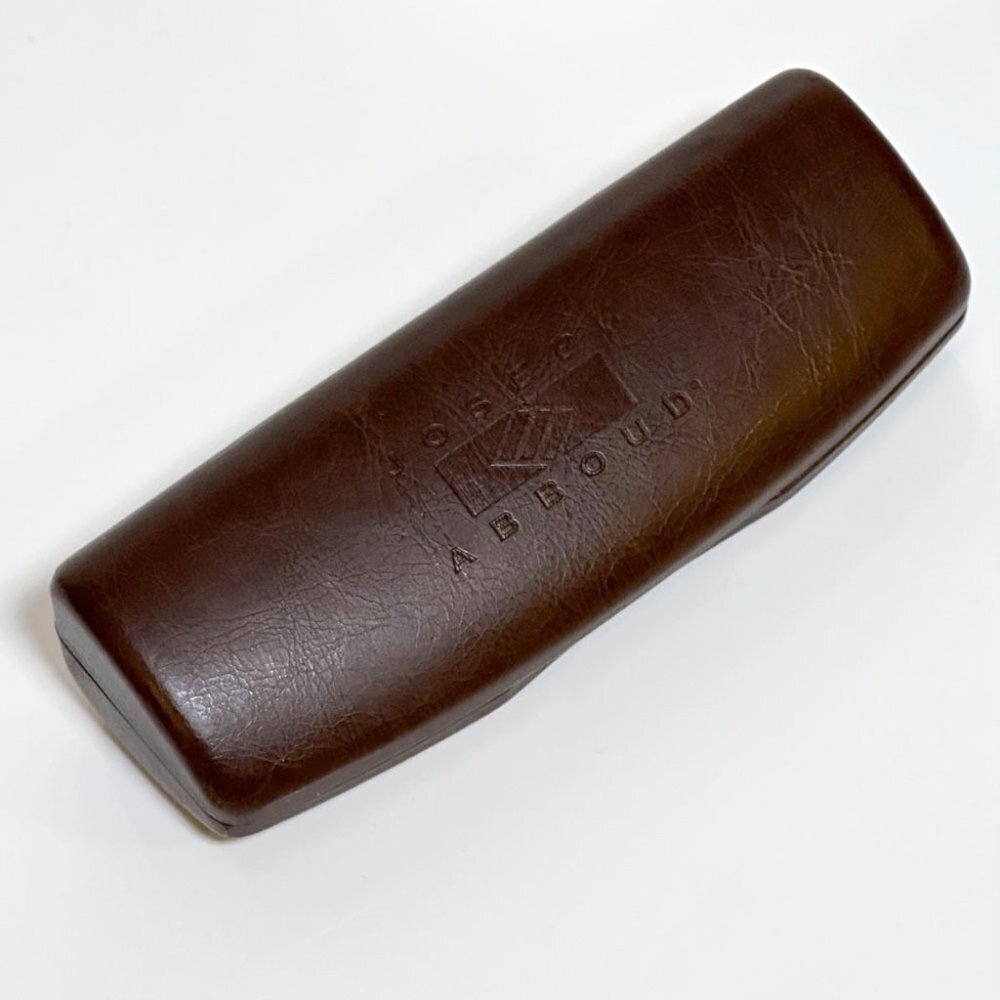 Joseph Abboud Brown Clamshell Glasses Case
